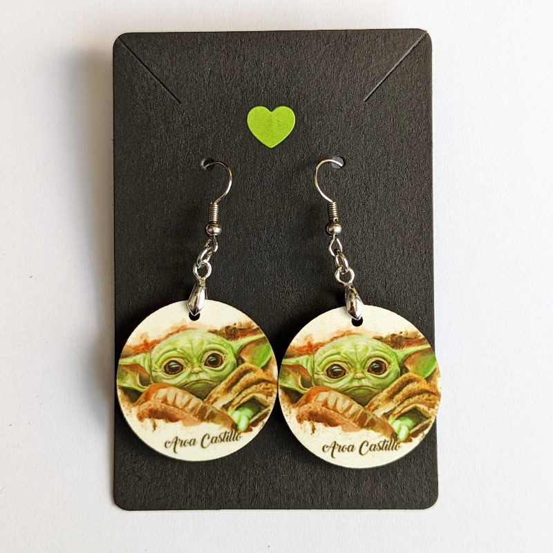 Pendientes inspirados en Grogu