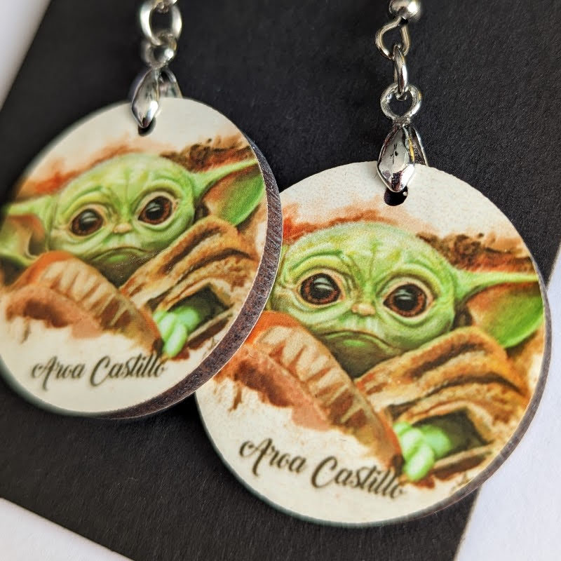 Pendientes inspirados en Grogu
