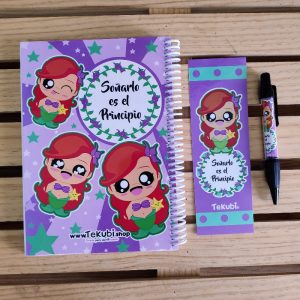 Cuaderno kawaii inspirado en la Sirenita