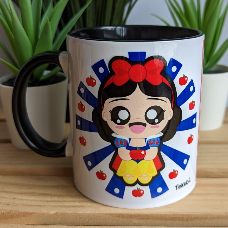 Taza Blanca Nieves kawaii