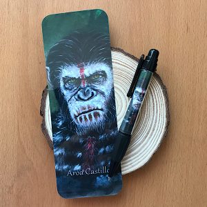 Bolígrafo y marcapáginas Cesar Simio