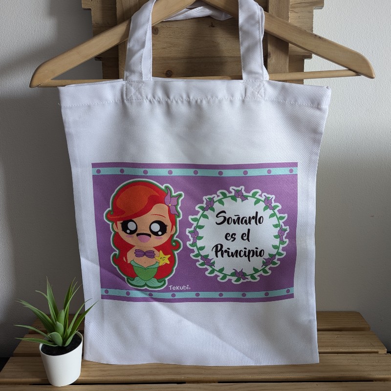 Bolsa tela Sirenita kawaii