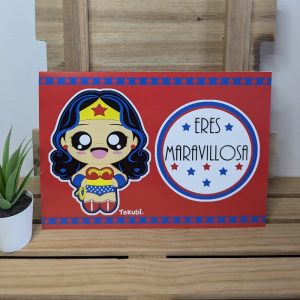 Lámina Wonder Woman kawaii