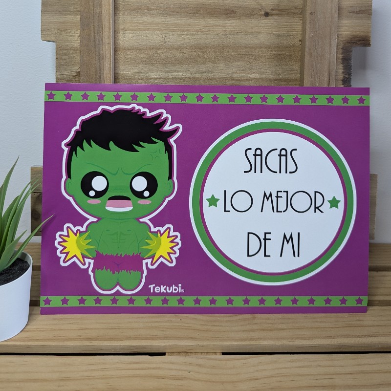 Lámina Hulk kawaii