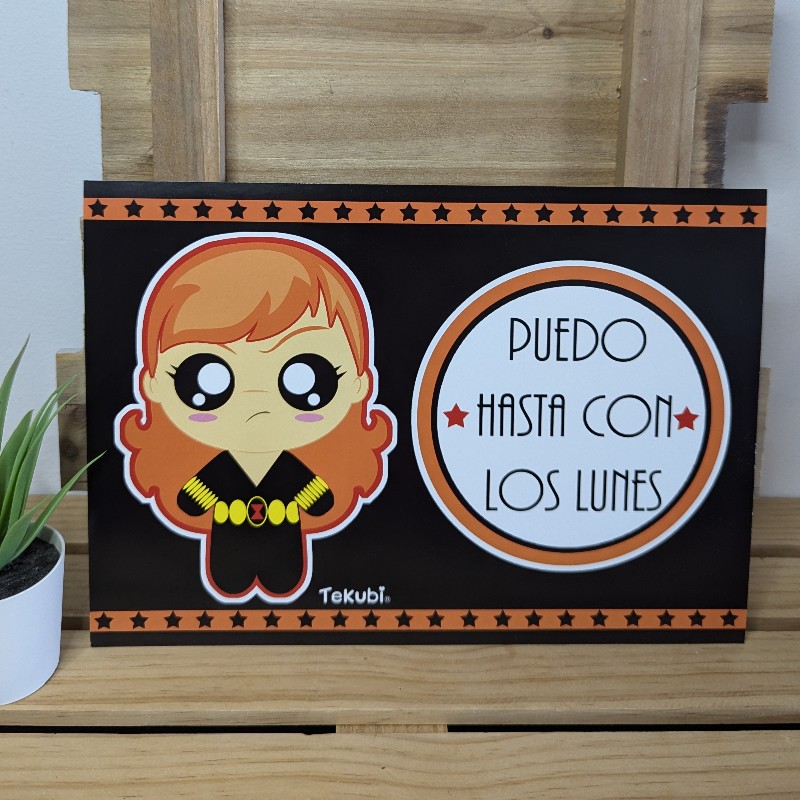Lámina Viuda negra kawaii