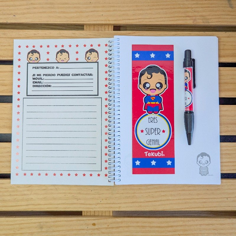 Cuaderno Super Man kawaii