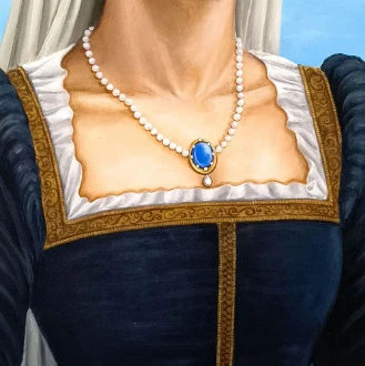 la triste condesa, acrilico y oleo sobre lienzo