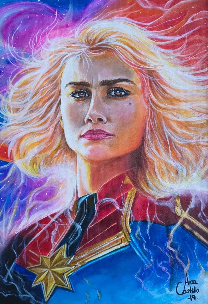 ilustración capitana marvel